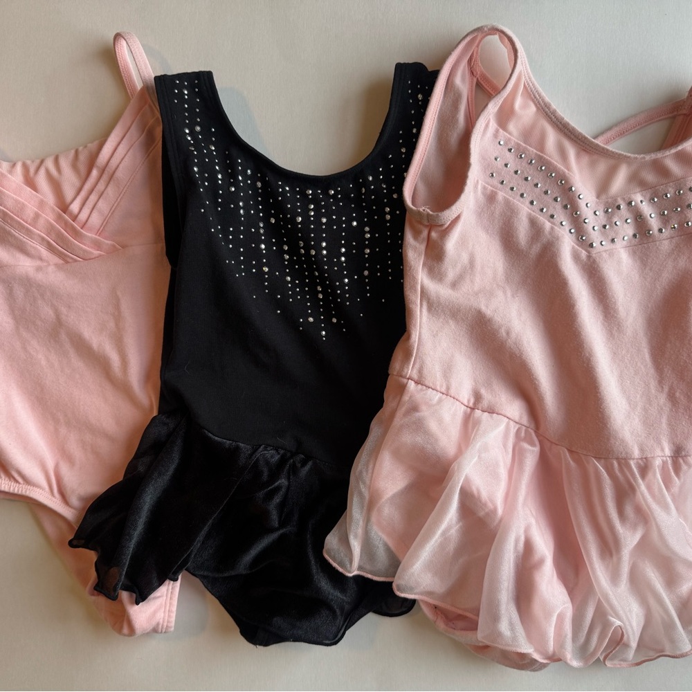 XS - Cat & Jack Black and Pink Ballet Leotard Bundle